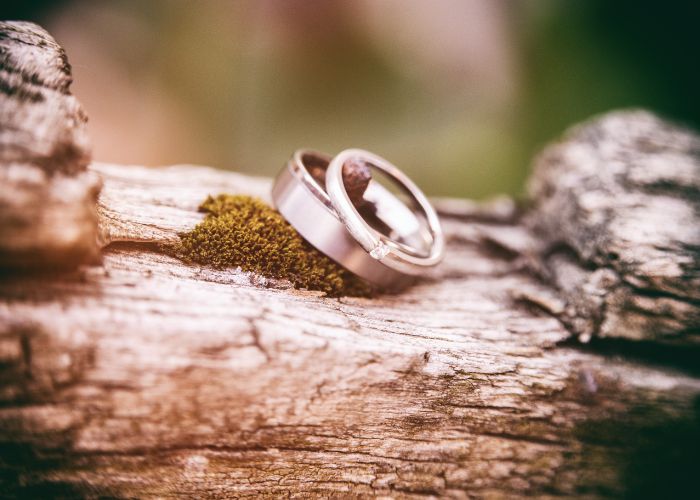 عکس حلقه عروسی در جنگل